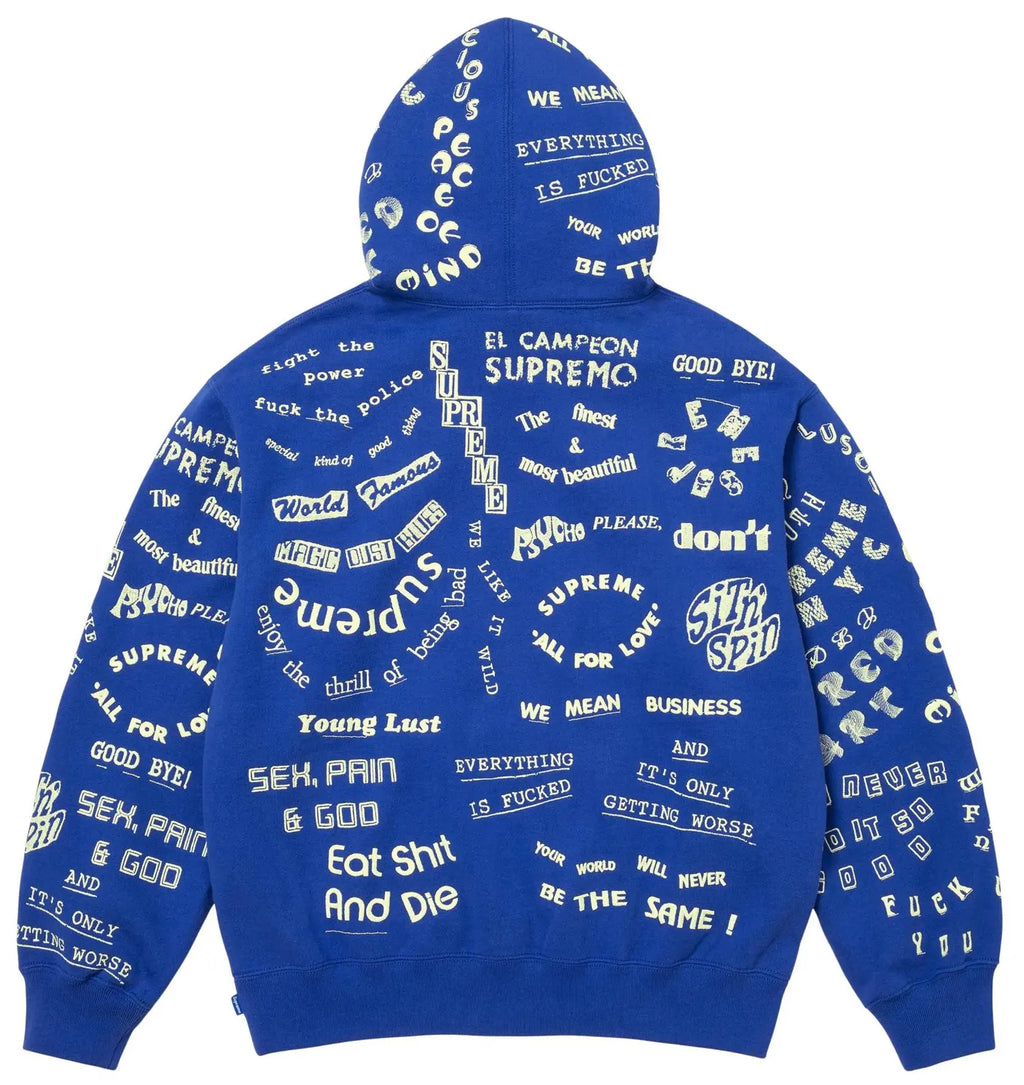 Supreme Too Deadly Hoodie- Royal
