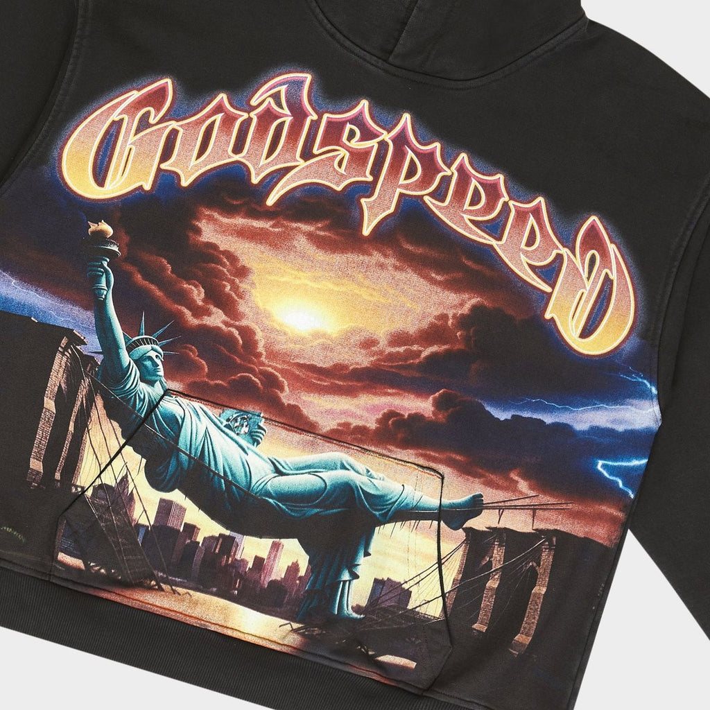 Godspeed Burnt Bridges Hoodie- Black Wash