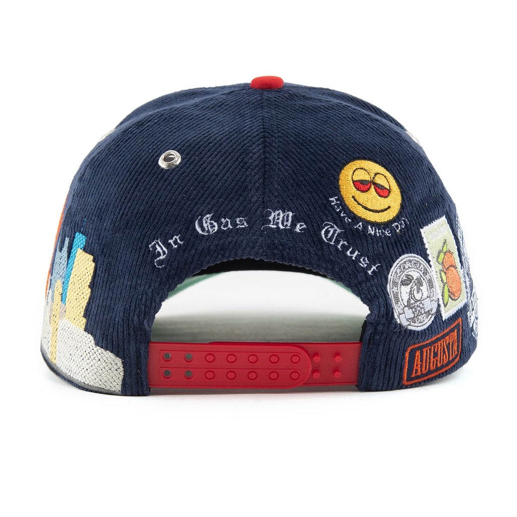 Gas NYC Peach State Hat- Navy/Red