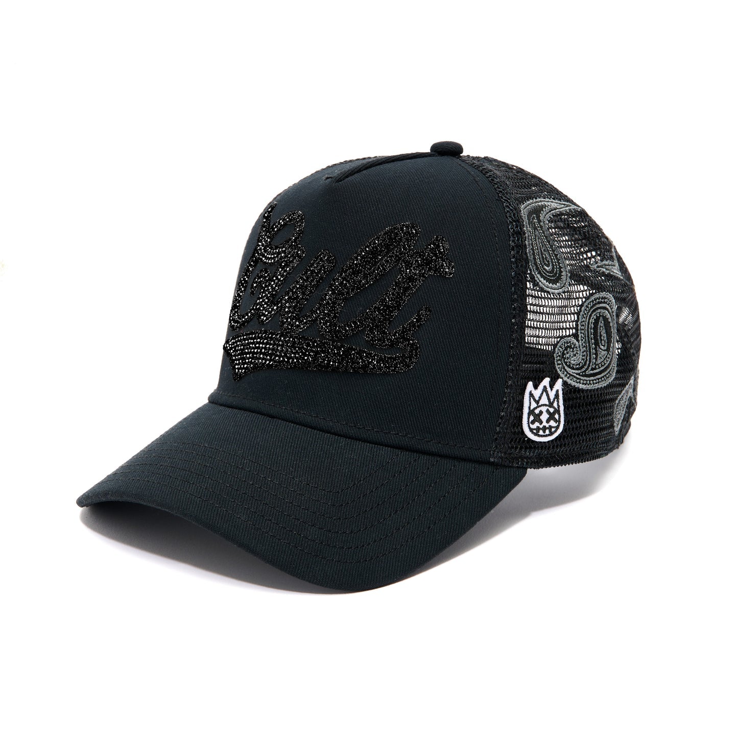 Cult Paisley Logo Mesh Back Trucker Hat- Blk