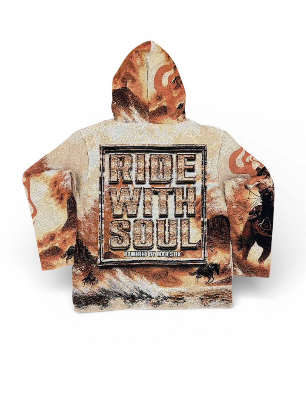 Majestik Tapestry Hoodie-Egg-Shell