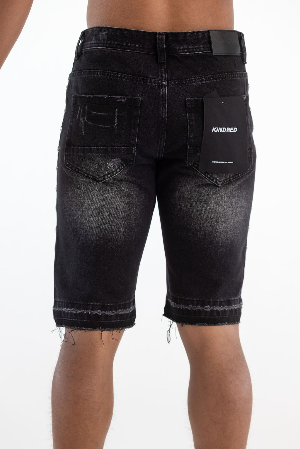 Kindred 'Studded' Denim Shorts- Black