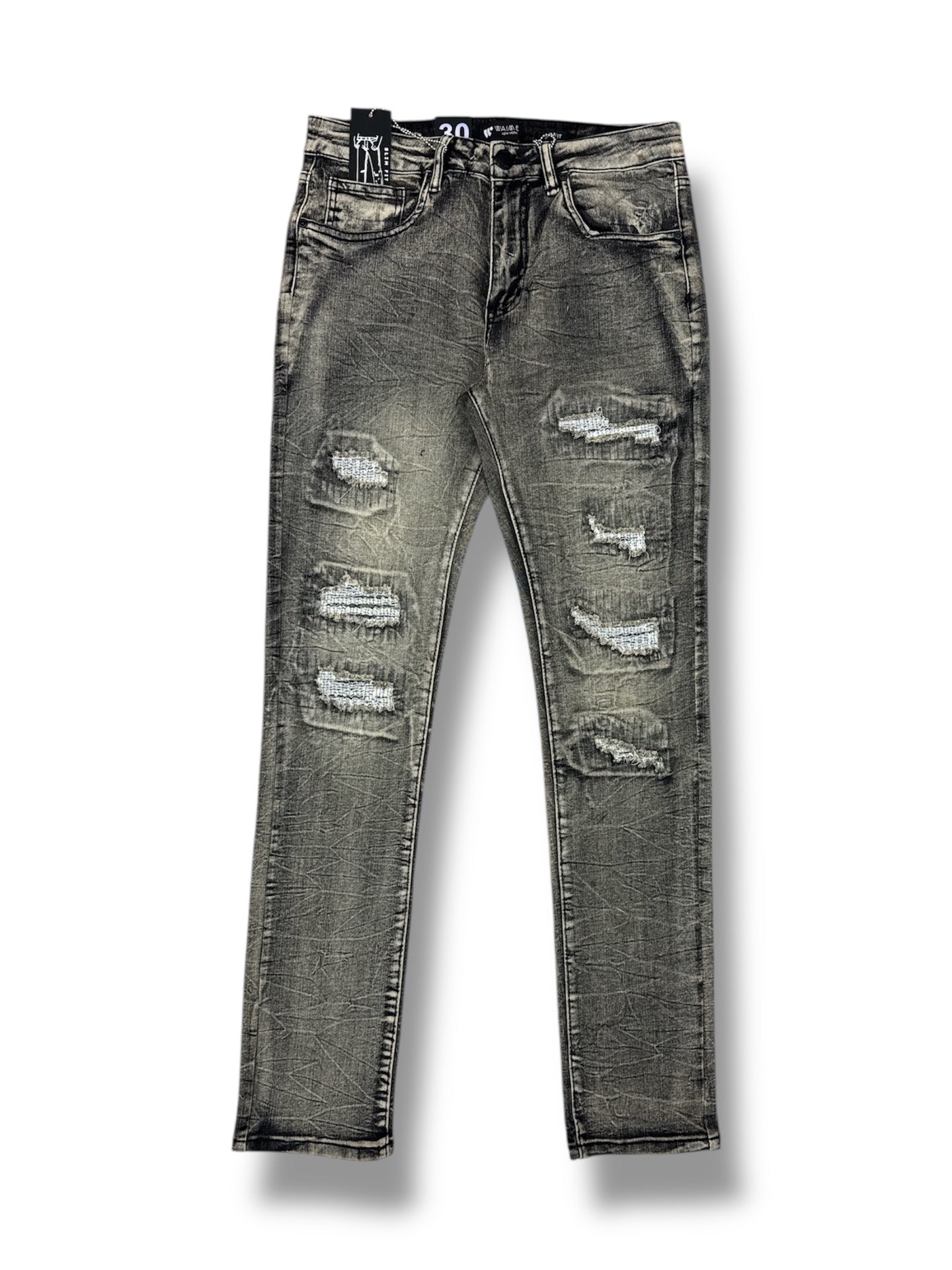 Waimea 57D Men's Slim Jeans- Charcoal Wash