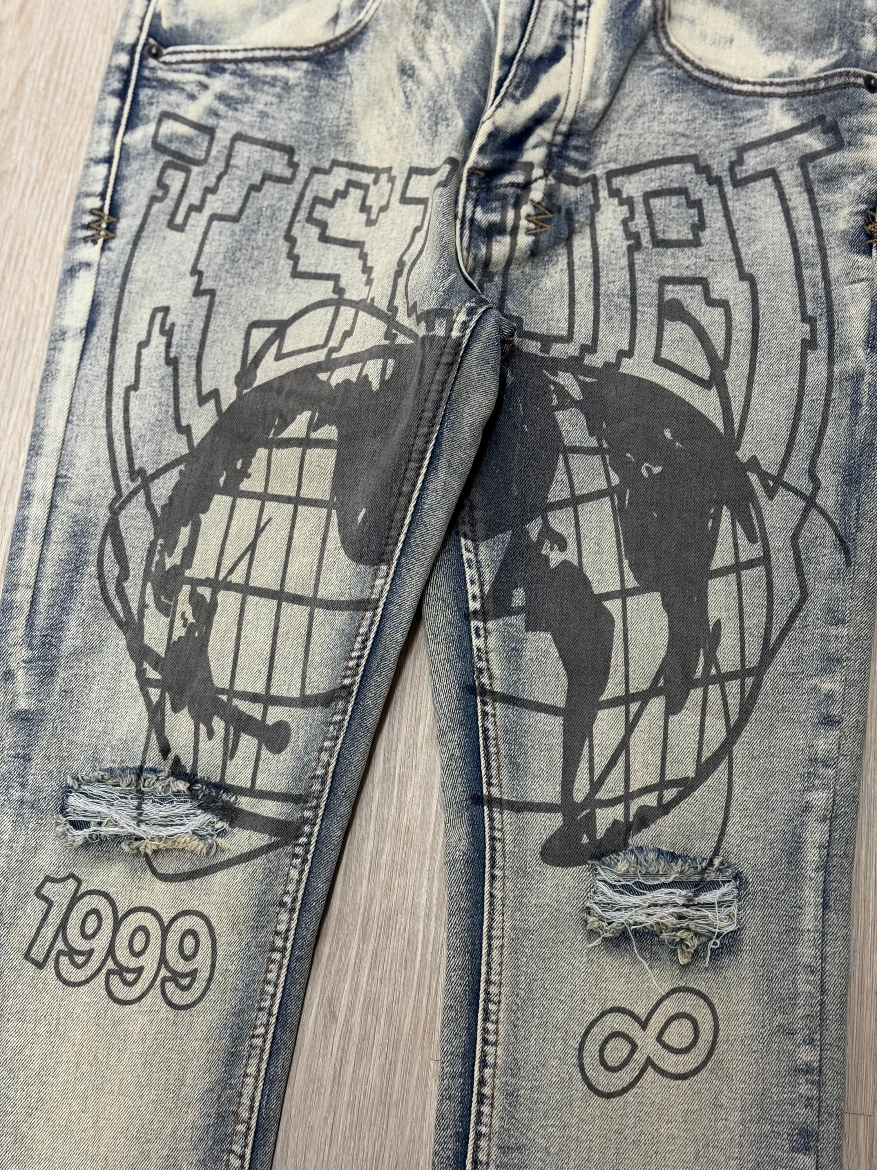 KSUBI Van Winkle Globe Cycle Jeans- Blue