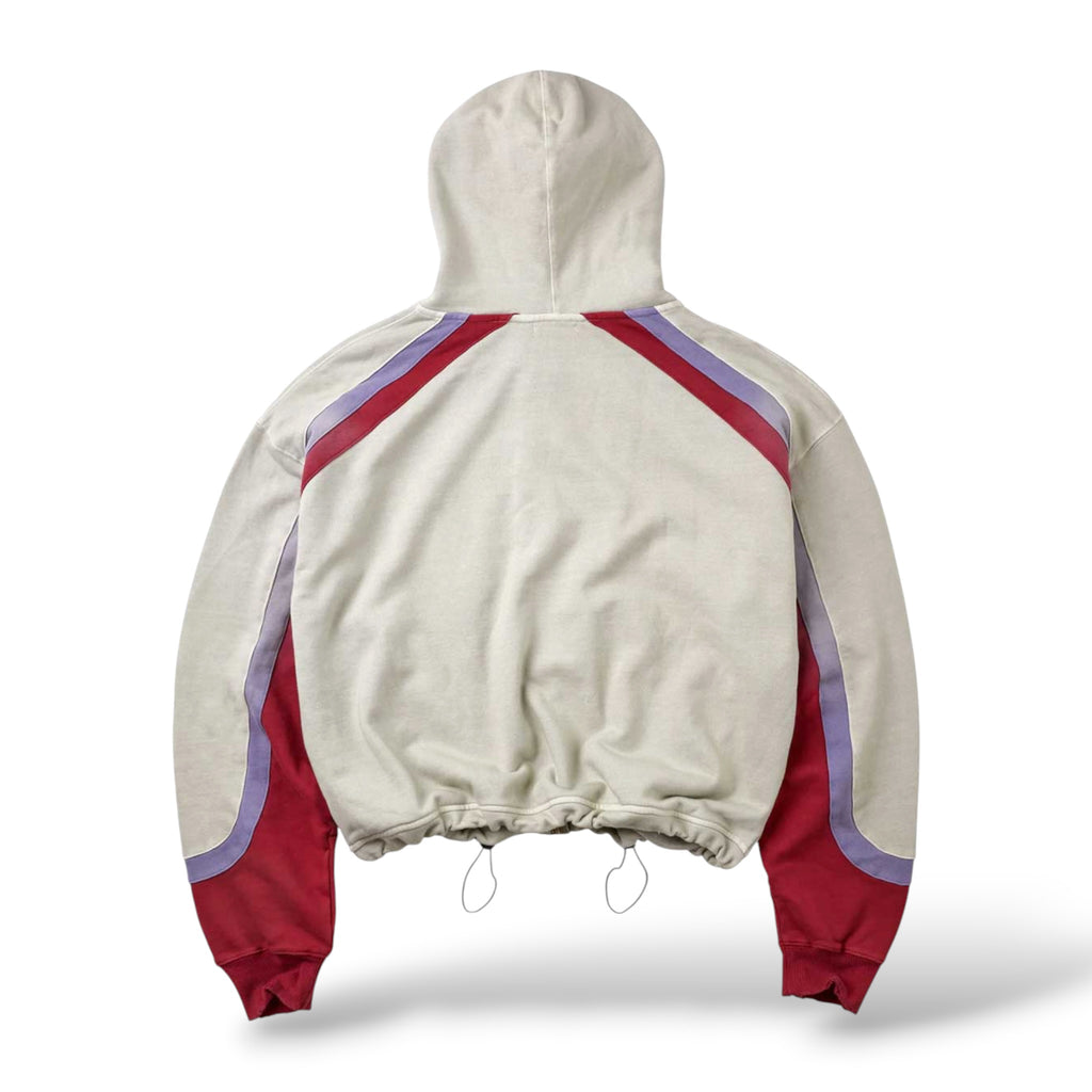 Vale 'Rocket' Zip Up Hoodie- White