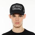 Cult Logo Mesh Back Trucker Hat 'Sex Drugs Rock N Roll'- Blk