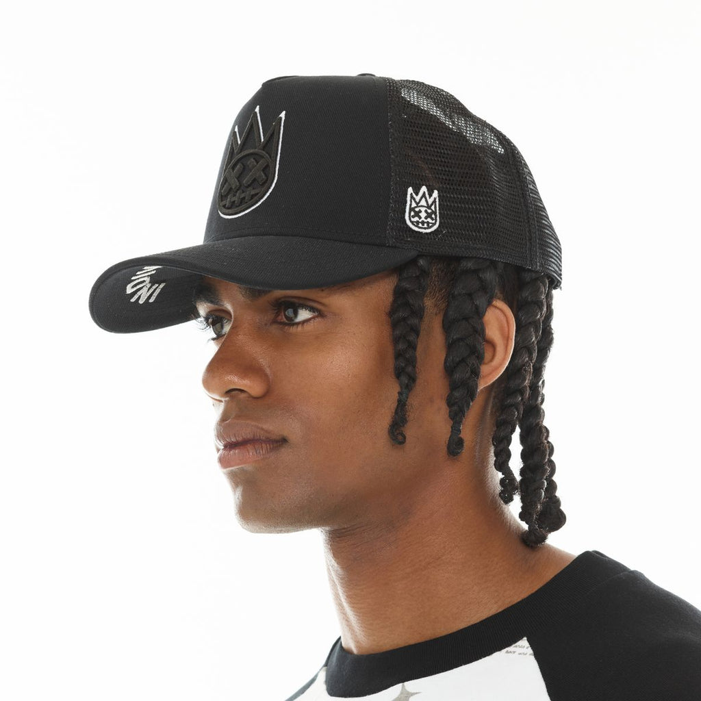 Cult Logo Mesh Back Trucker Hat- Black