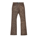 Vicious Embellish Rhinestone Snakeskin Stack Denim- Brown