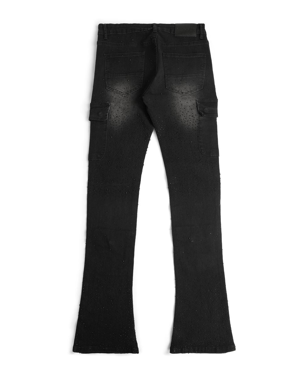 Supply Sinner Flare Jeans- Blk Wash