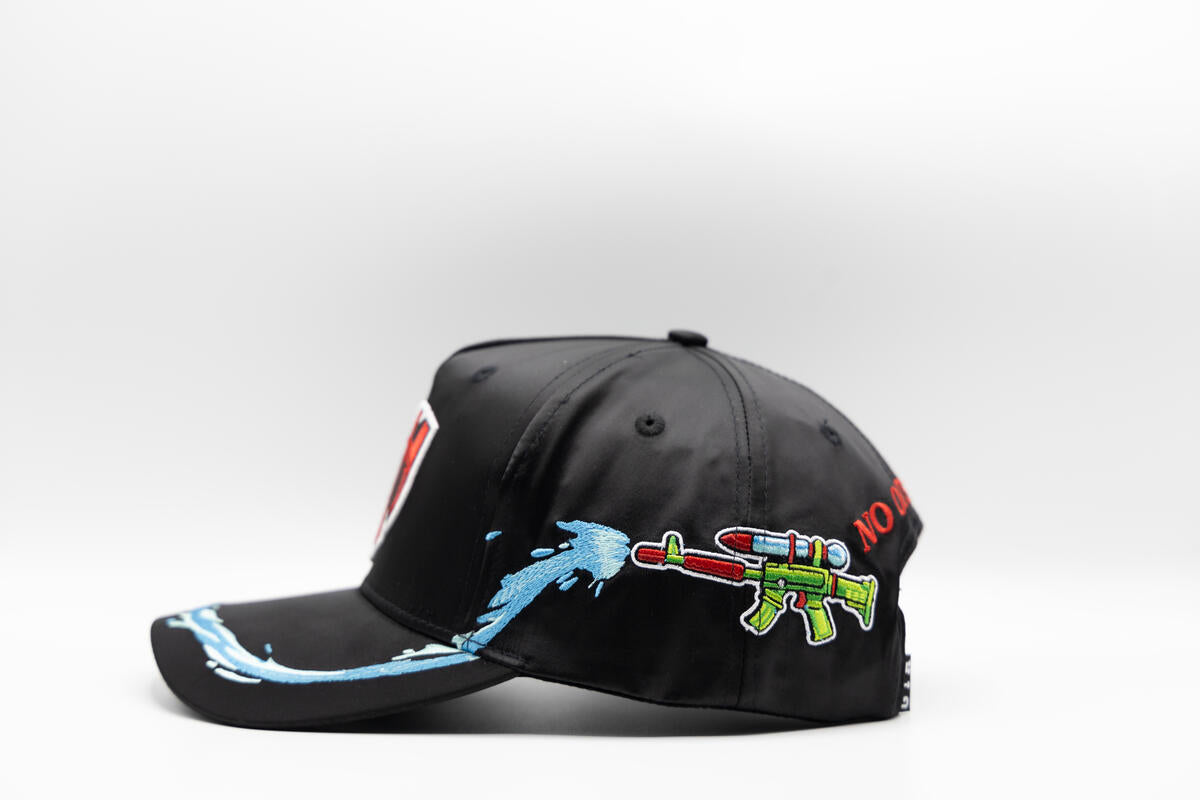 Gth No Outsider Aqua Time Snapback Cap- Black