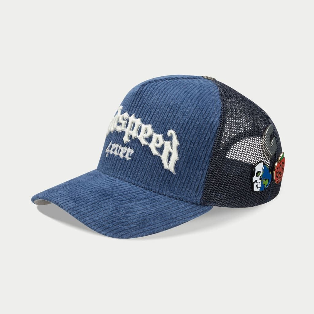 Godspeed Forever Trucker Hat- Saphire Corduroy