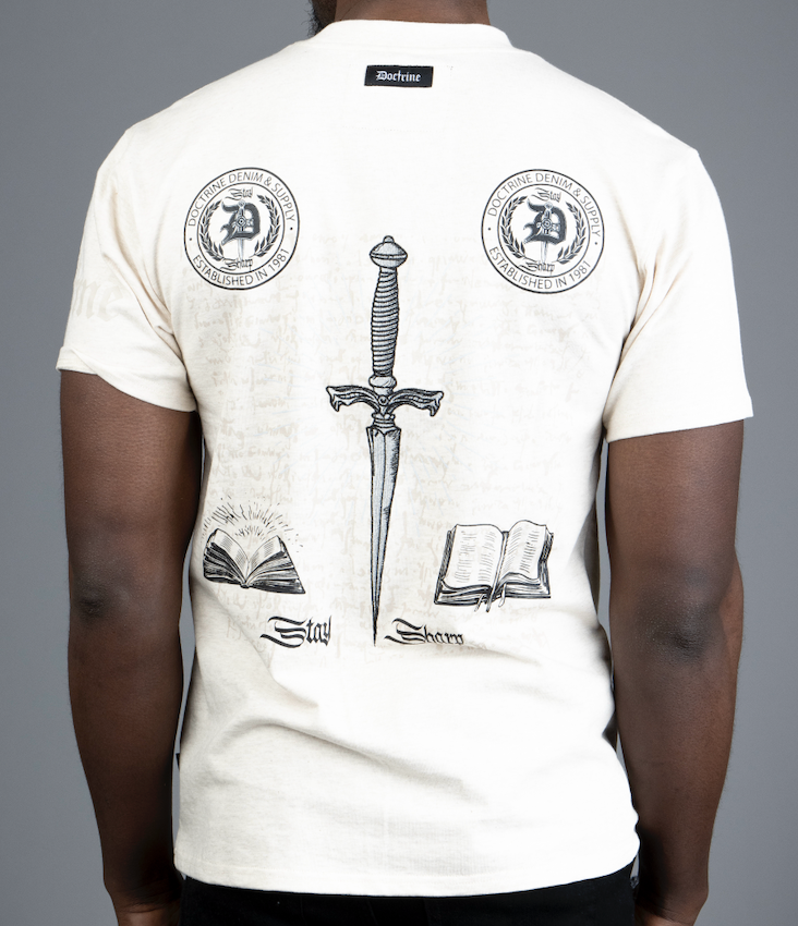 Doctrine '68 Olympiad' T-Shirt-  Heather Oatmeal