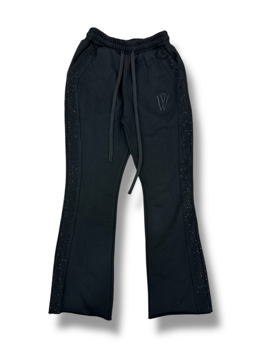 Wave Distressed Pants- Blk