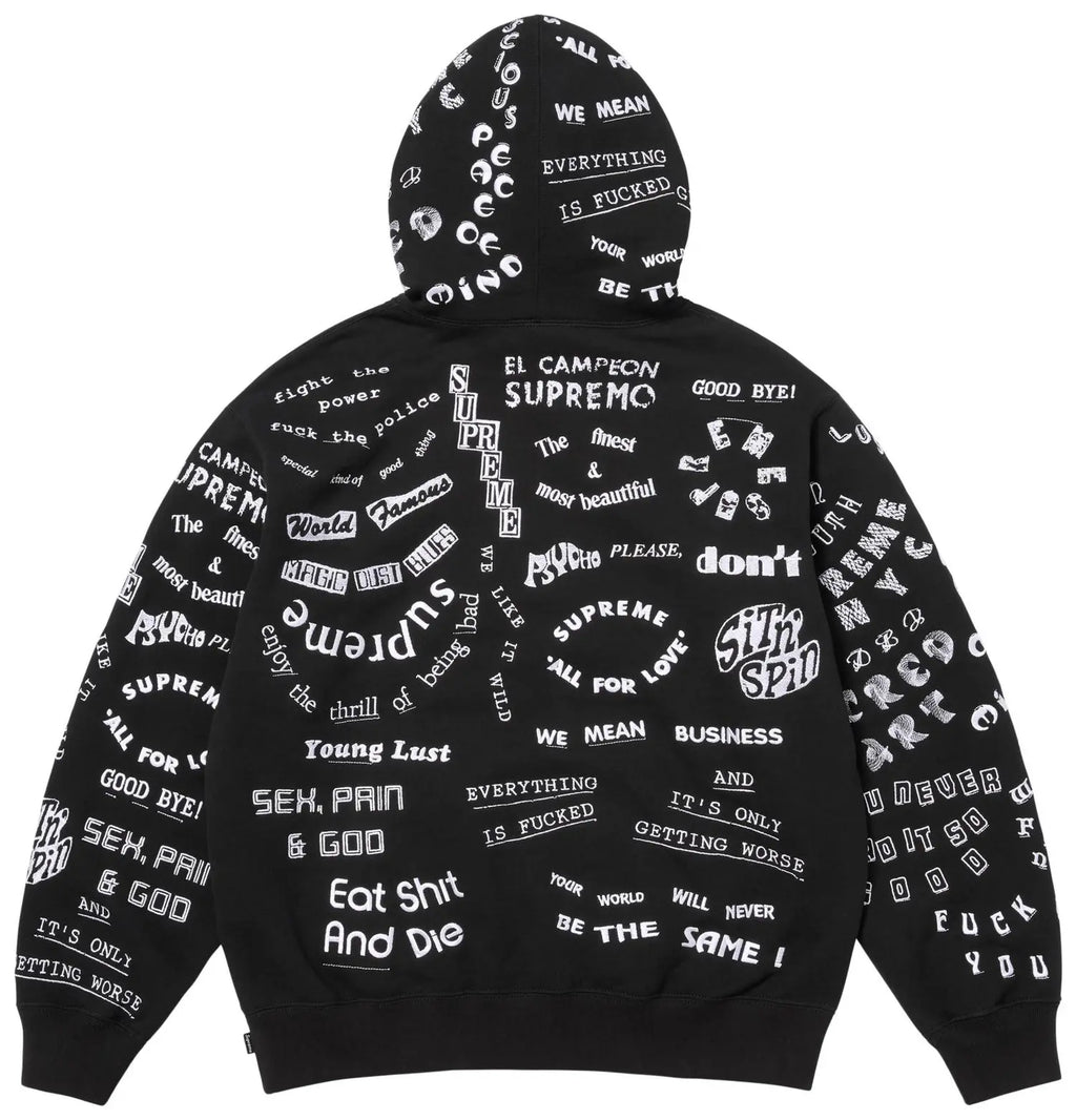 Supreme Too Deadly Hoodie- Black