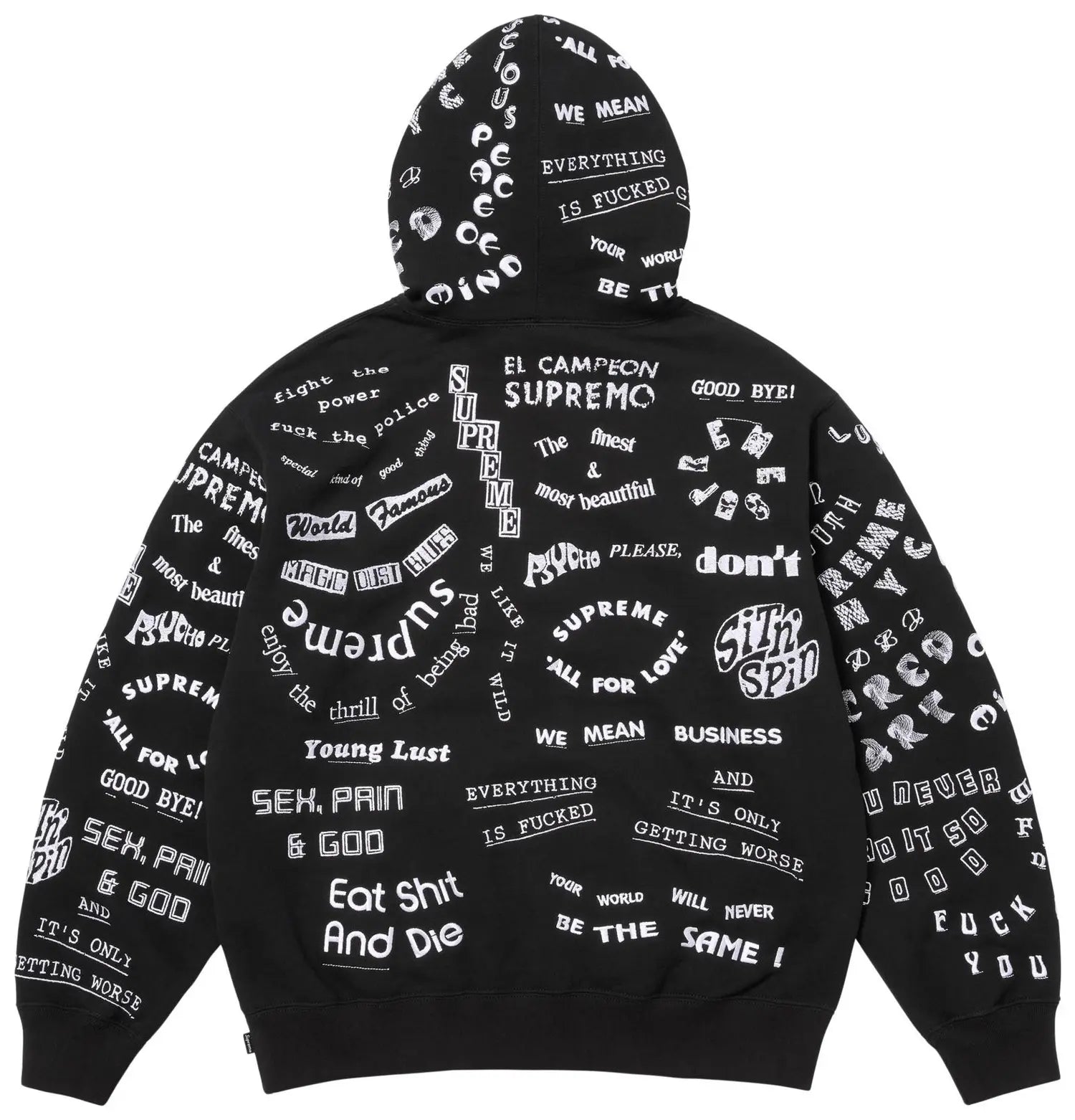 Supreme Too Deadly Hoodie- Black