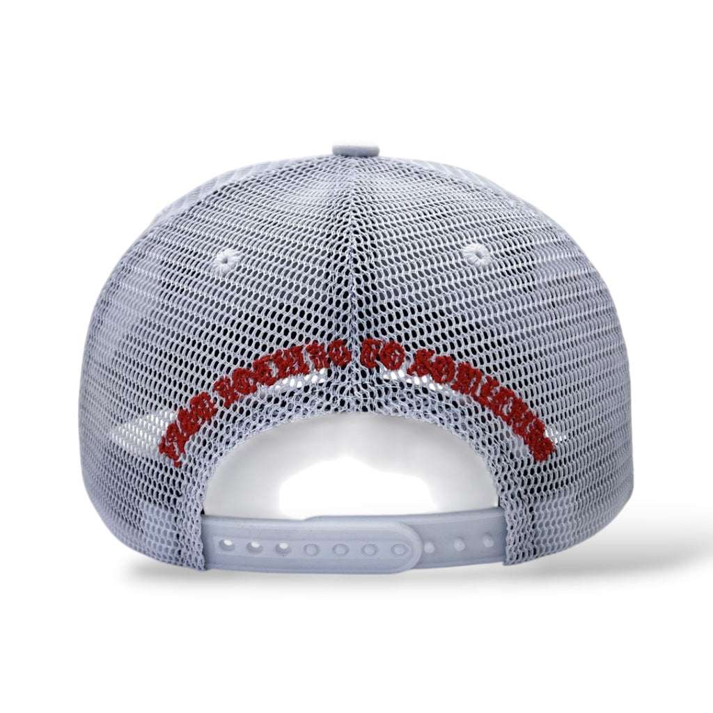 Hudson 'V2 Diamond 777' Suede Trucker Hat- White/Red