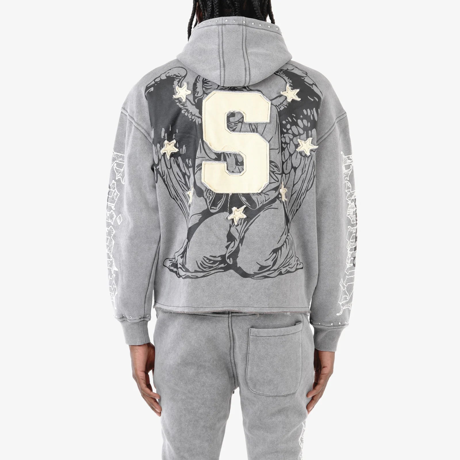 Copper Rivet Saint Hoodie-Grey