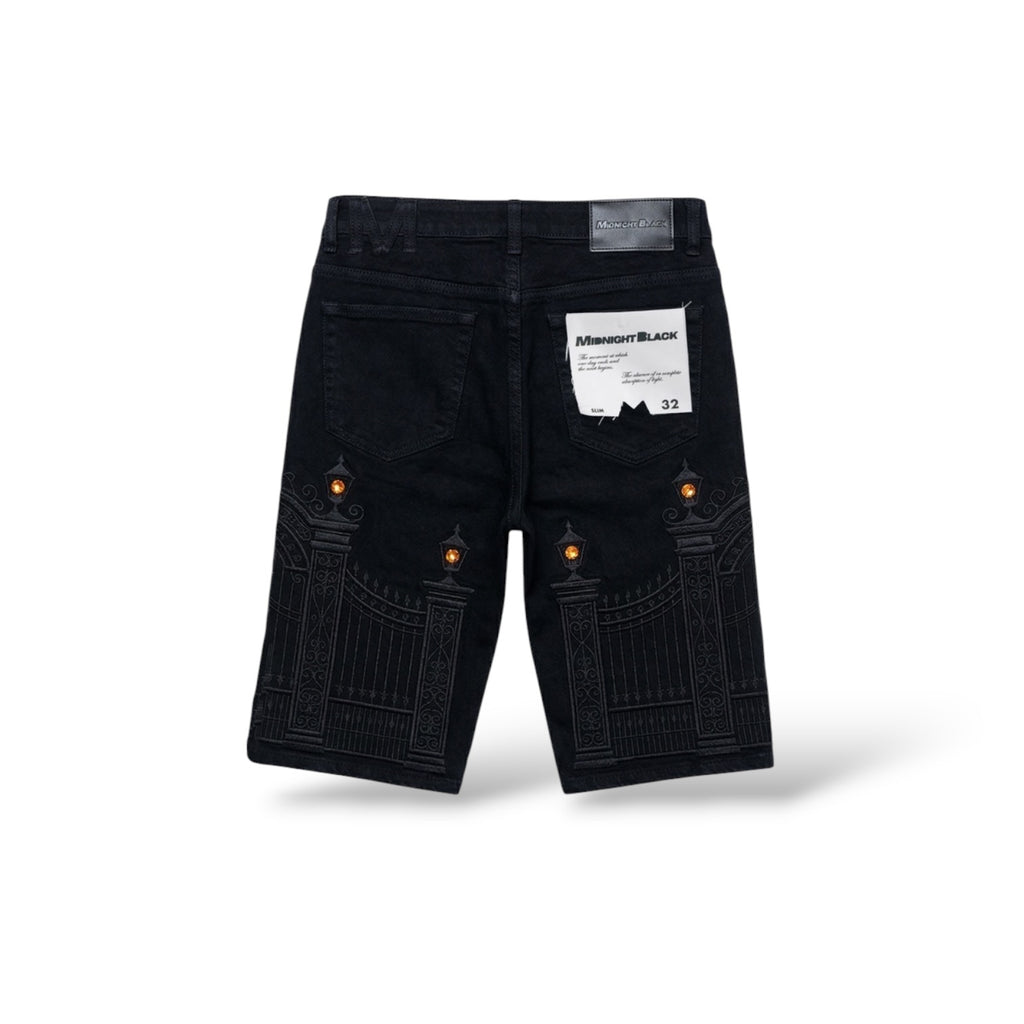 Midnight 'Lattice' Shorts- Black