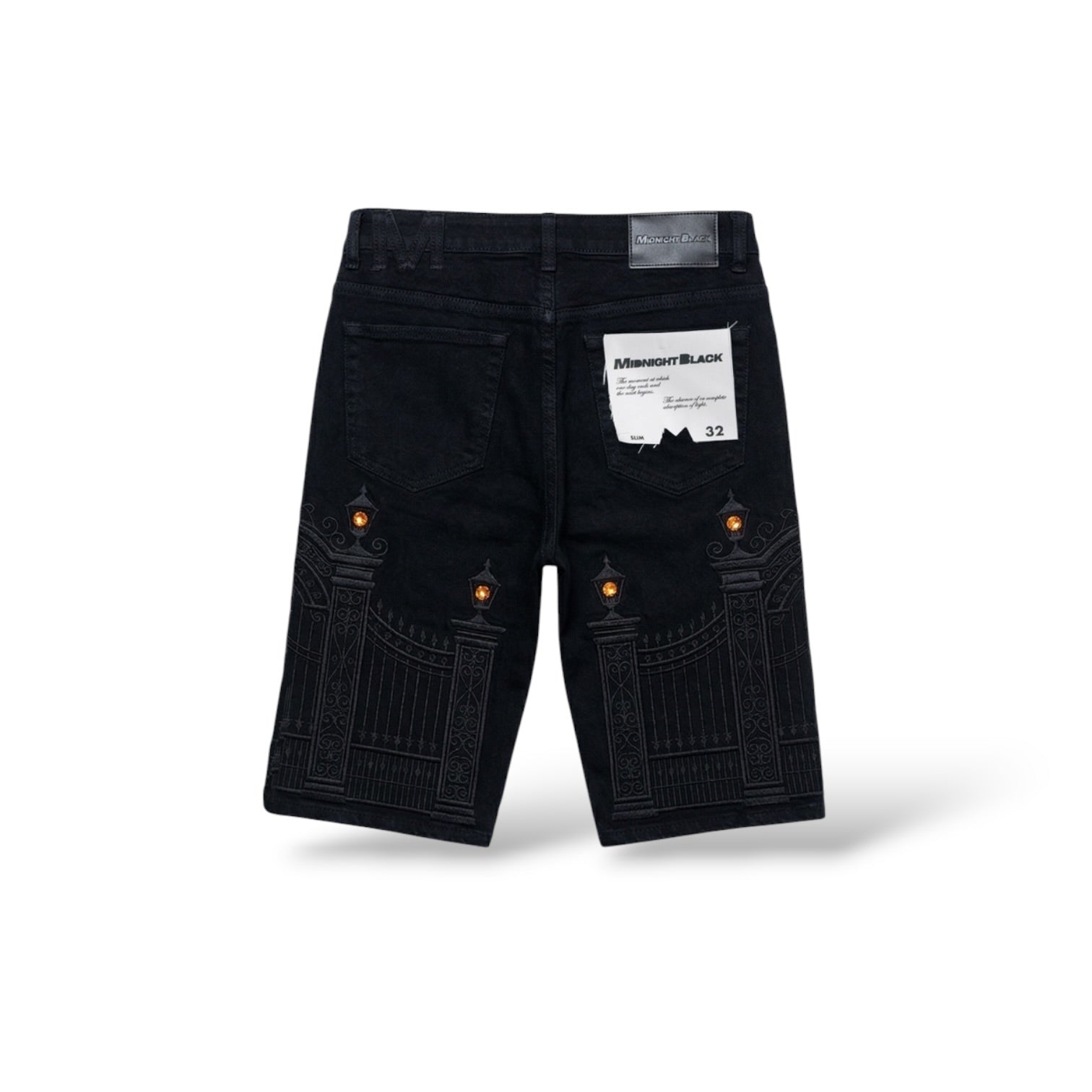 Midnight 'Lattice' Shorts- Black