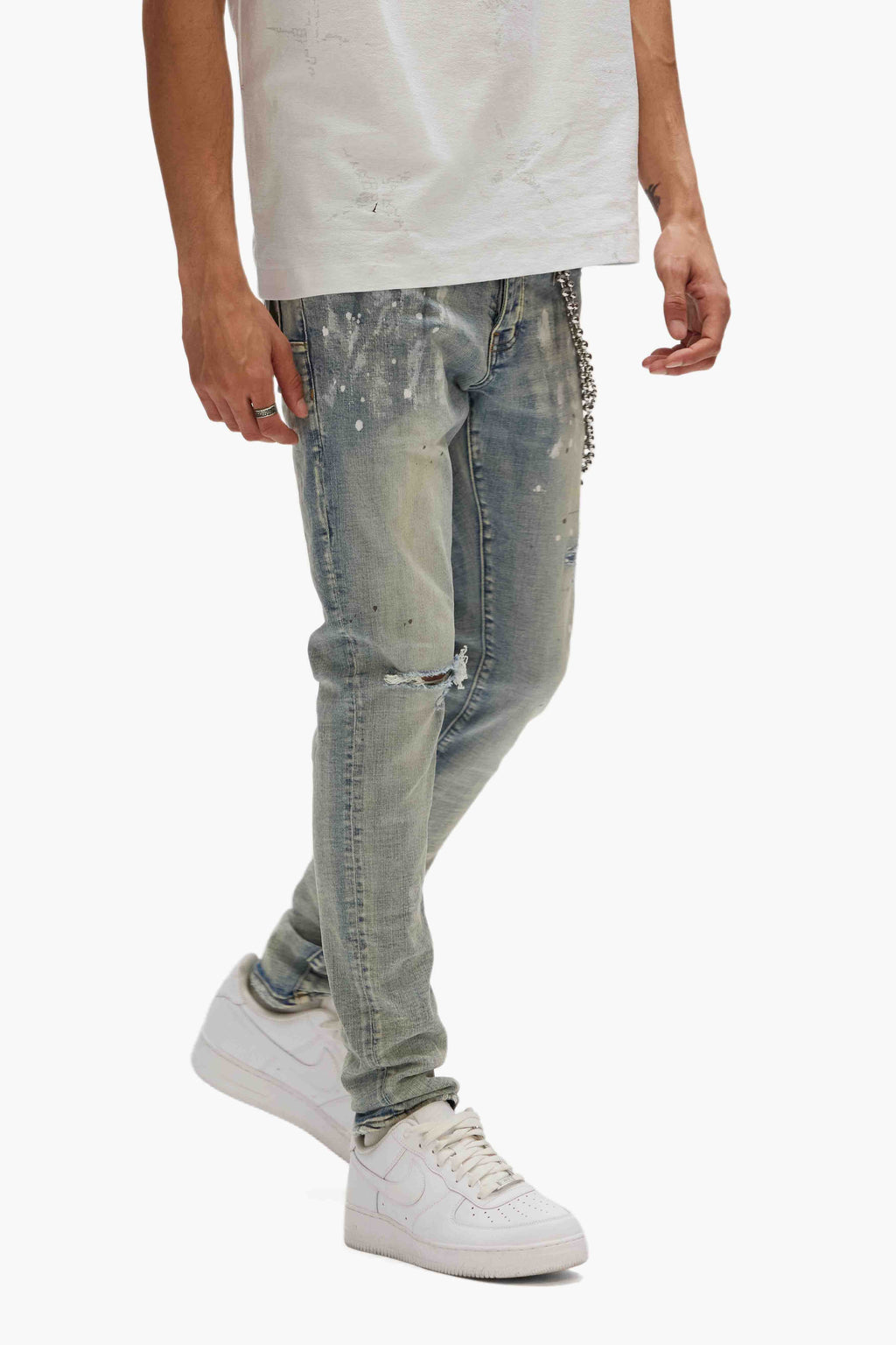PURPLE P001- LIA Skinny Jeans- Lt Indigo