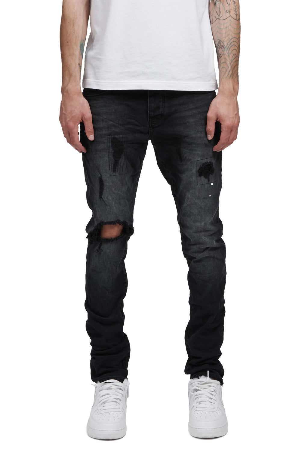 PURPLE P002-BLR Slim Jeans- Black