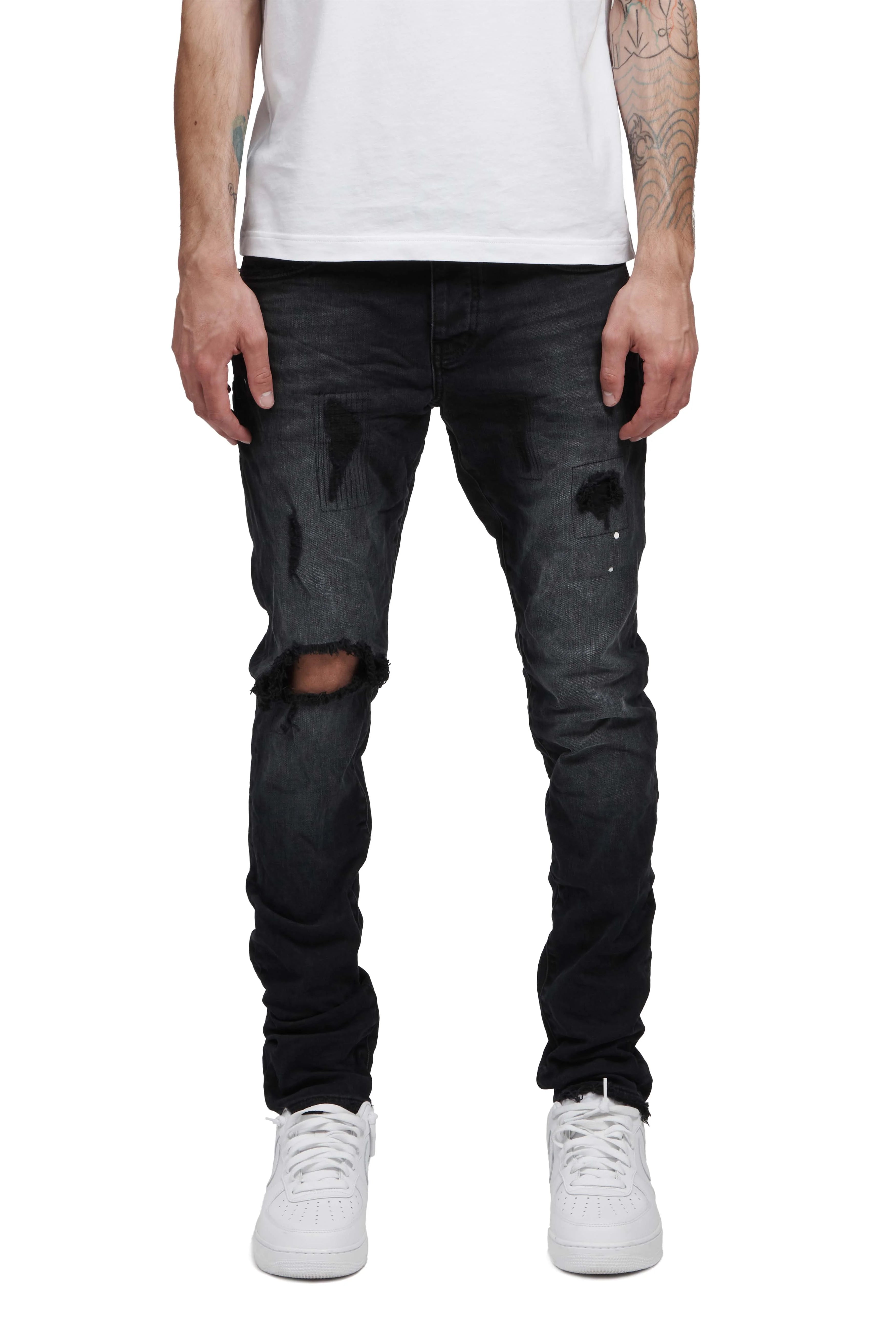 PURPLE P002-BLR Slim Jeans- Black