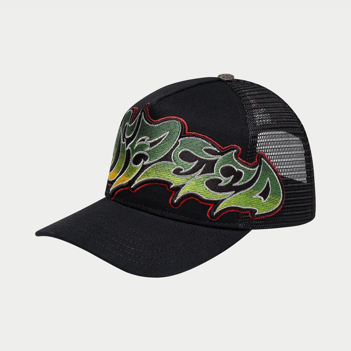 Godspeed Neo Trucker Hat- Black/Yellow/Red