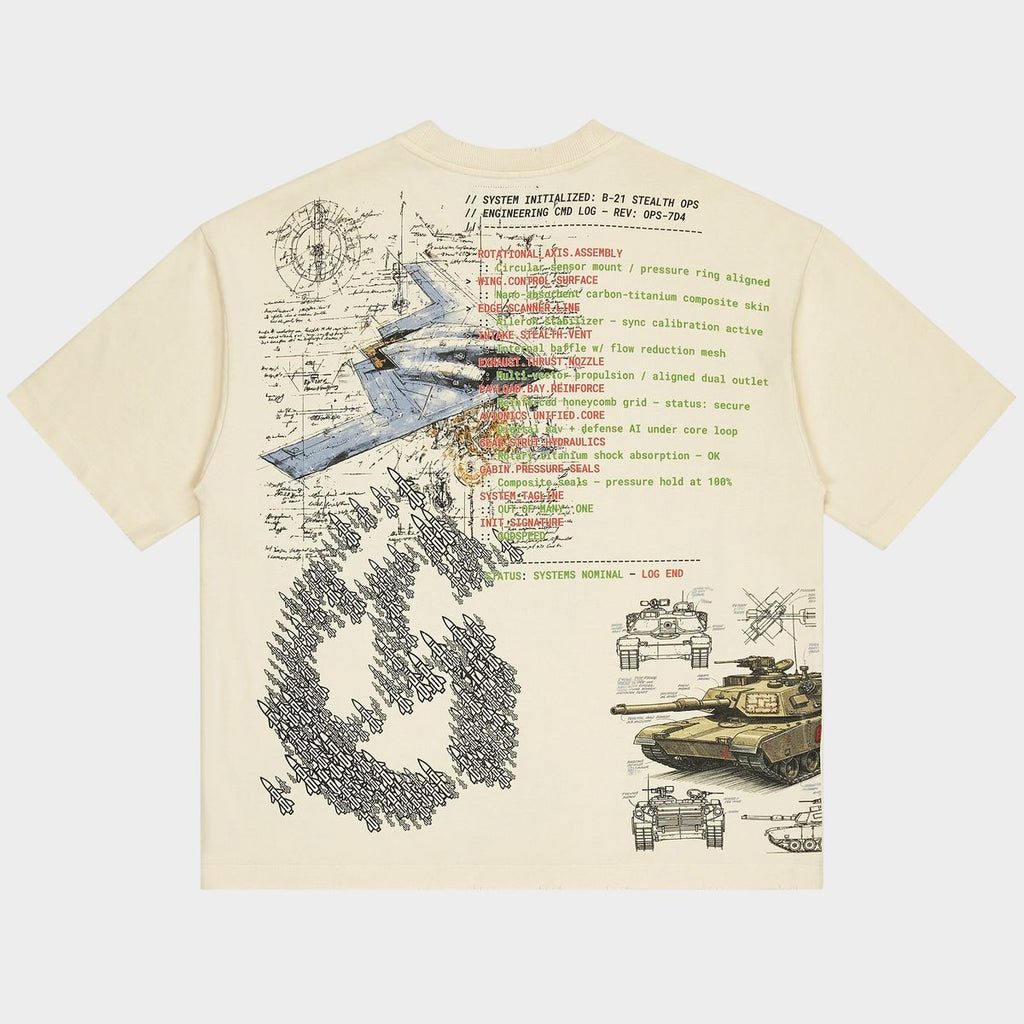 Godspeed 'Art Of War' T-Shirt- Bone