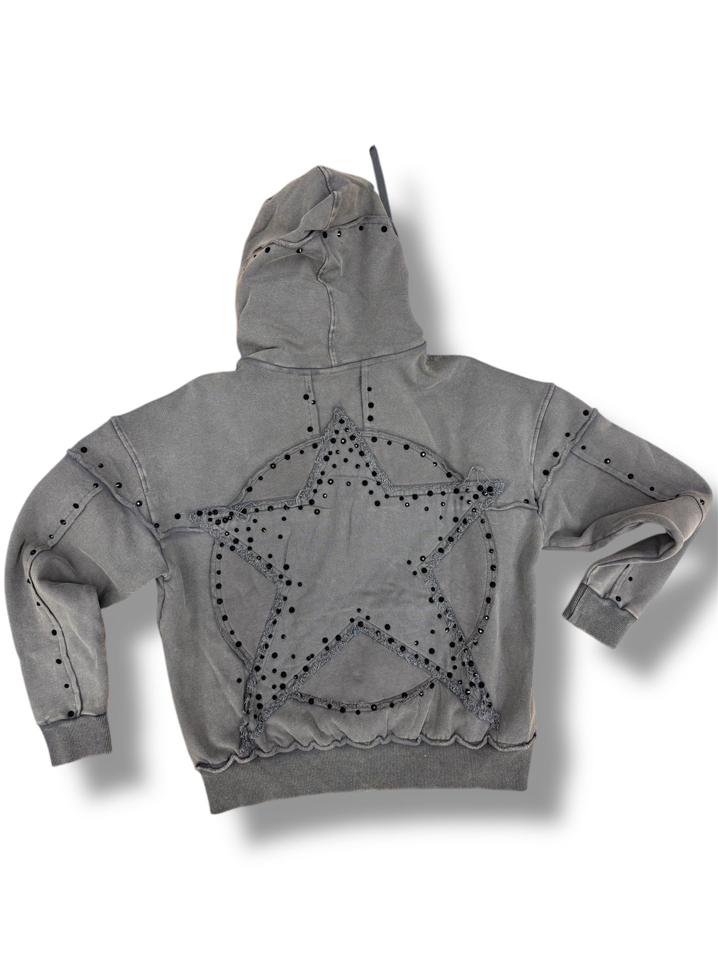 Hudson Star Stones Zip Up Hoodie- Grey
