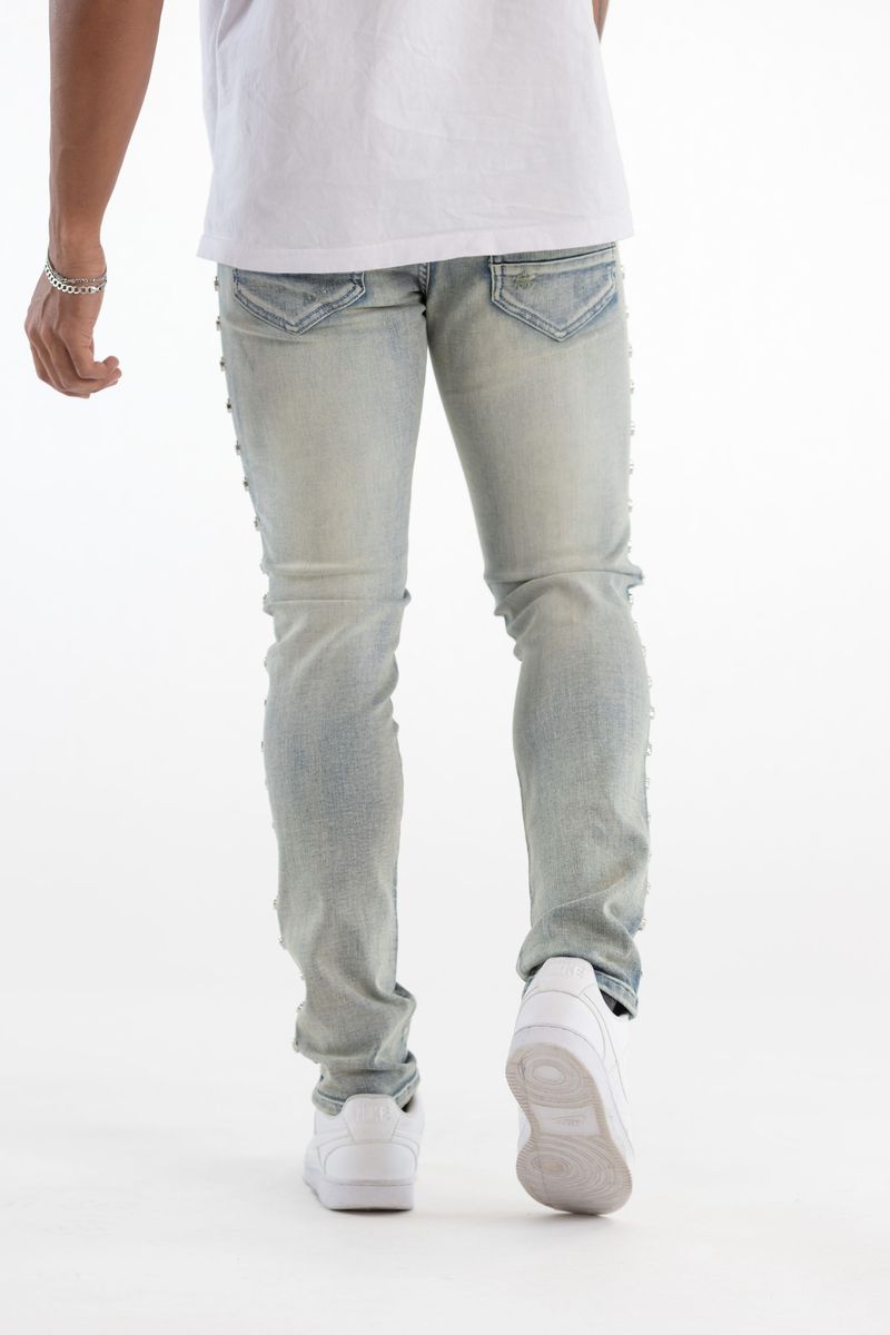 Kindred 'Skull Stud' Skinny Jeans- Blue