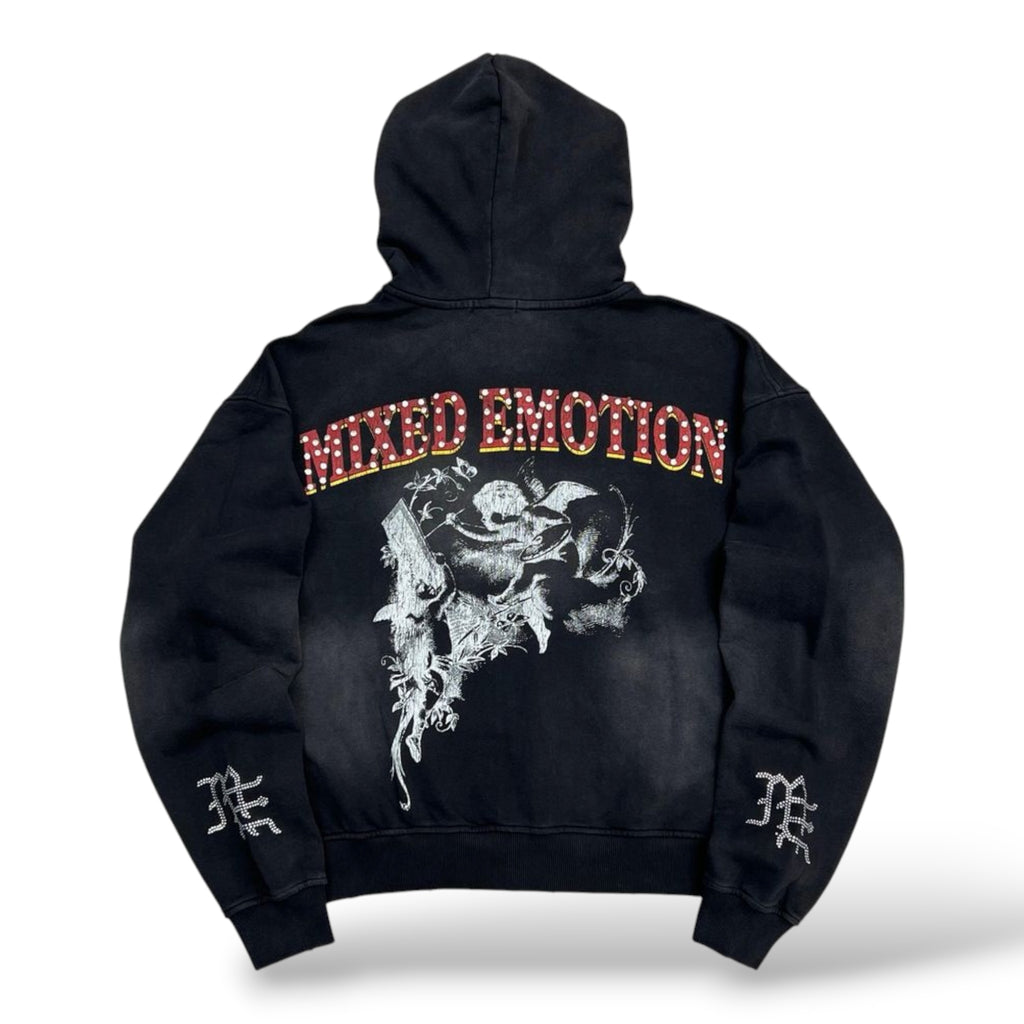 Mixed Emotion 'Broken Wings' Hoodie- Black