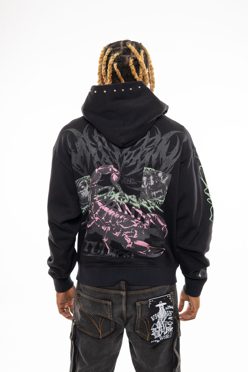 Oversized Zip Up hoodie BLK7