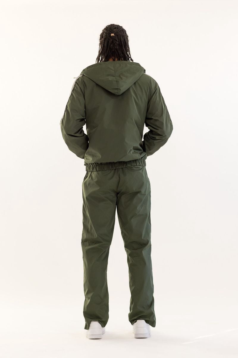 Kindred Nylon Striped Set- Olive