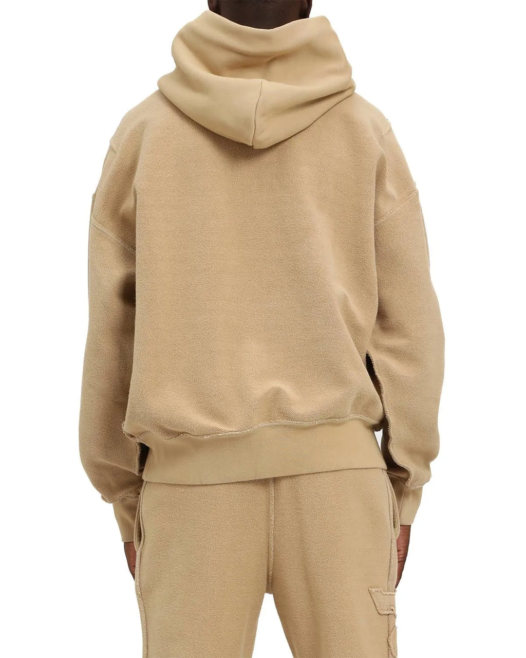 PURPLE BRAND Oversized Inside Out Logo Graphic Hoodie- Tan