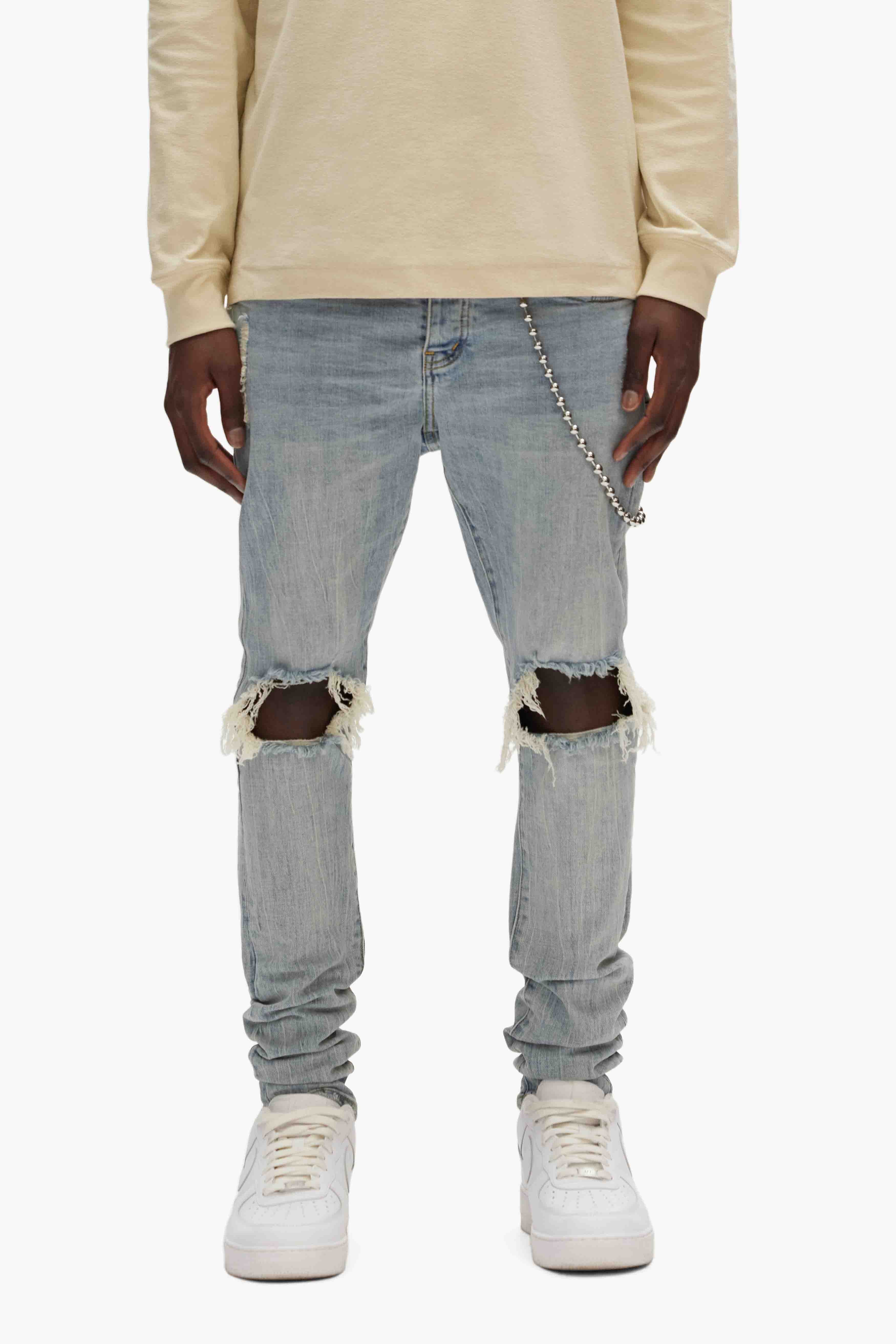 PURPLE P002-LIB Slim Jeans- Lt Indigo