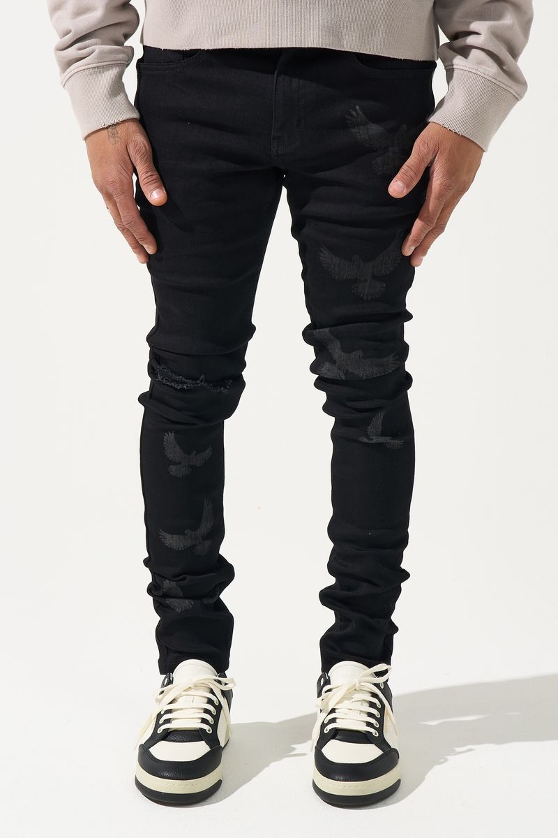 Serenede 'Peace' Skinny Jeans-Black