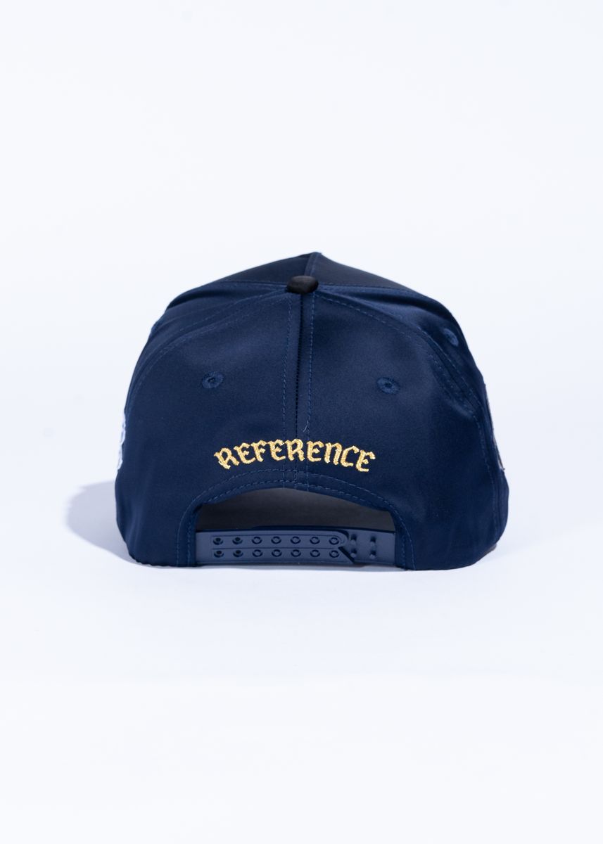 Reference NY Crystals- Navy Satin/Black