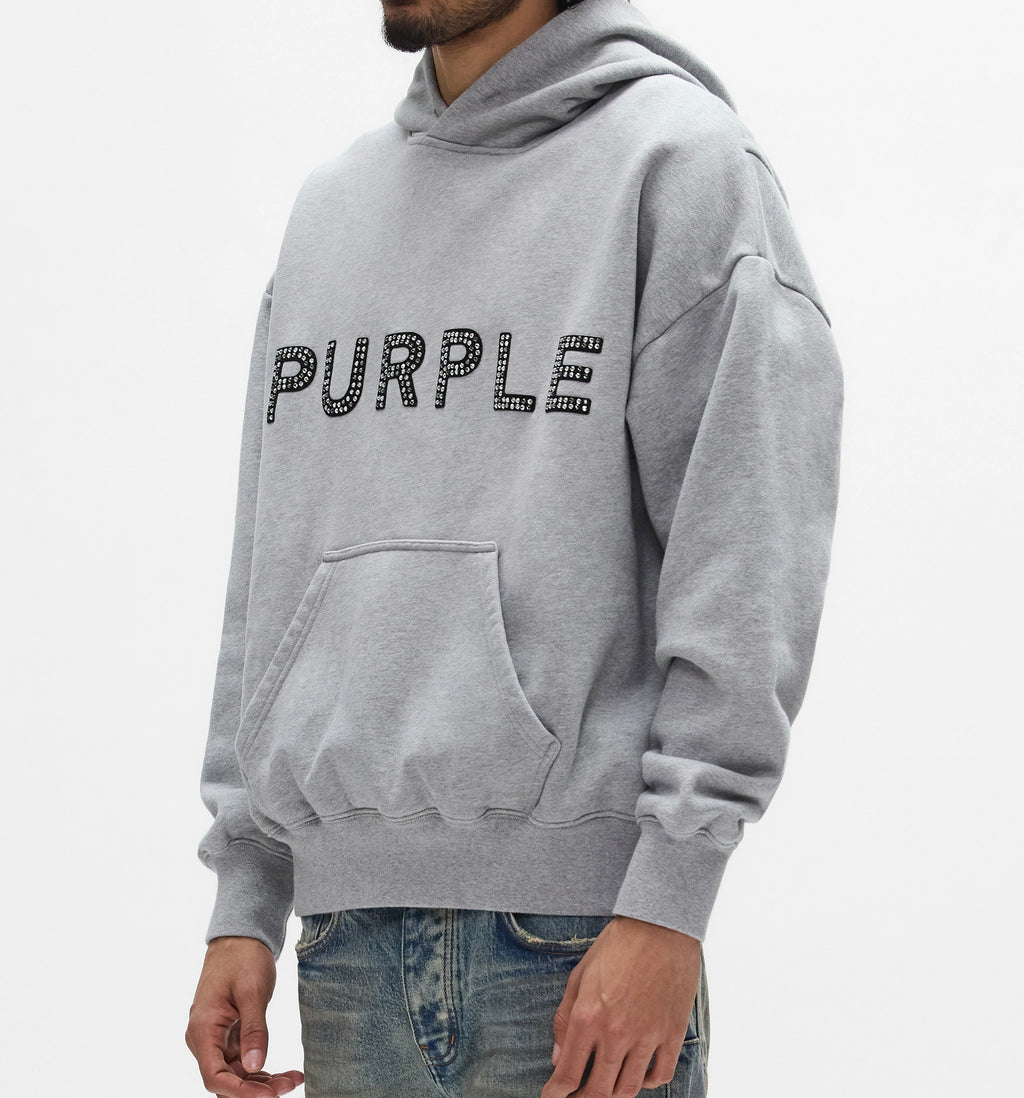 PURPLE BRAND 'Crystal Applique' Hoodie- Grey