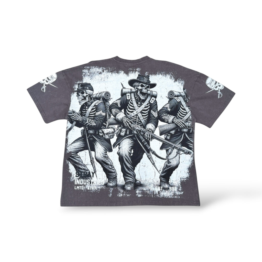 Stray 'Skeleton Troop' T-Shirt- Charcoal