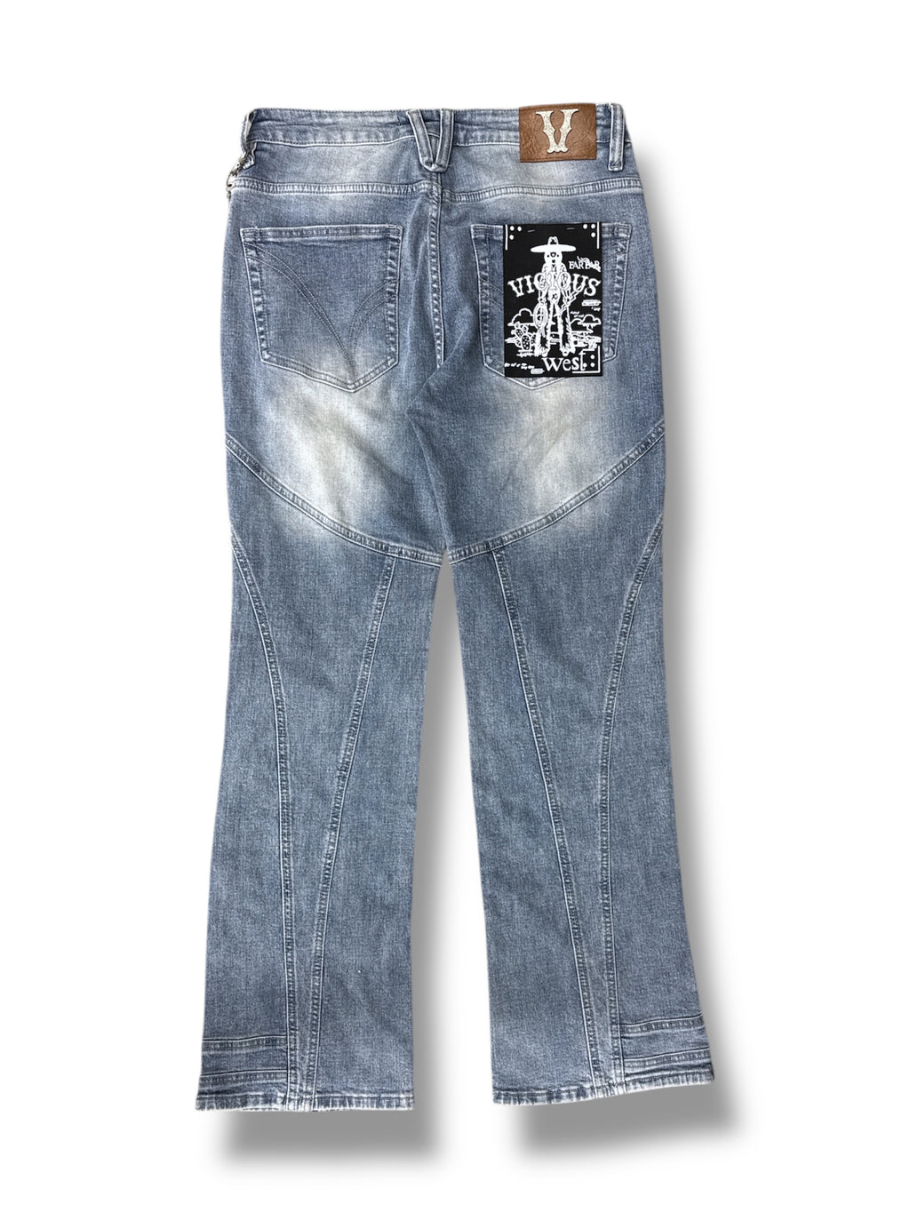 Vicious Embellished Studded Premium Denim - MD Blue