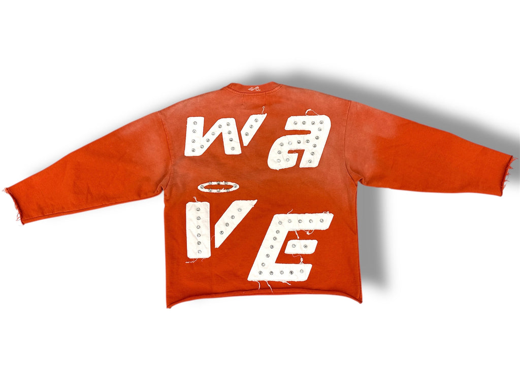 Wave District Studio Crew Neck- Acid Orange