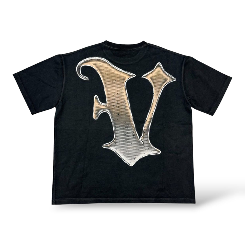 VTilted  'Deserted' Tee- Jet Black