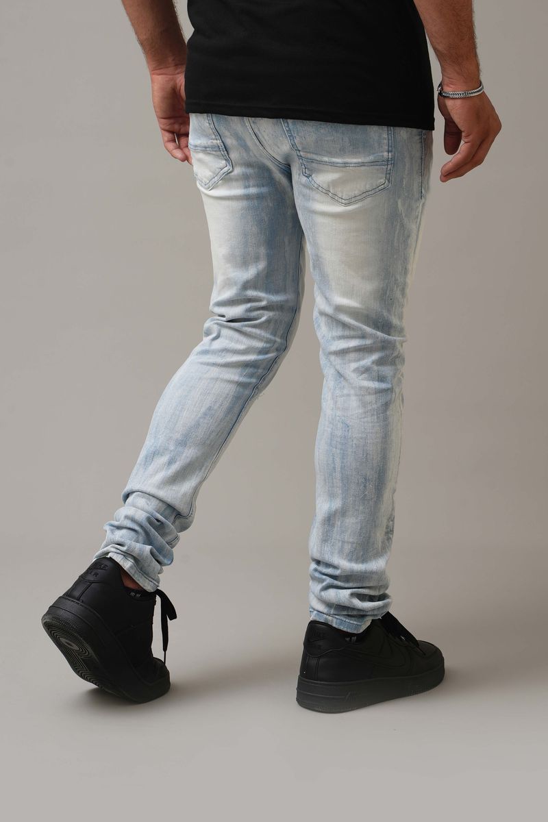 Dzatr '661'  Skinny Stretch Denim Jeans- Artic Blue