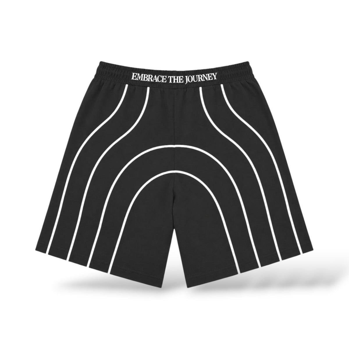 PM 'Reflective Piping' Nylon Shorts- Black