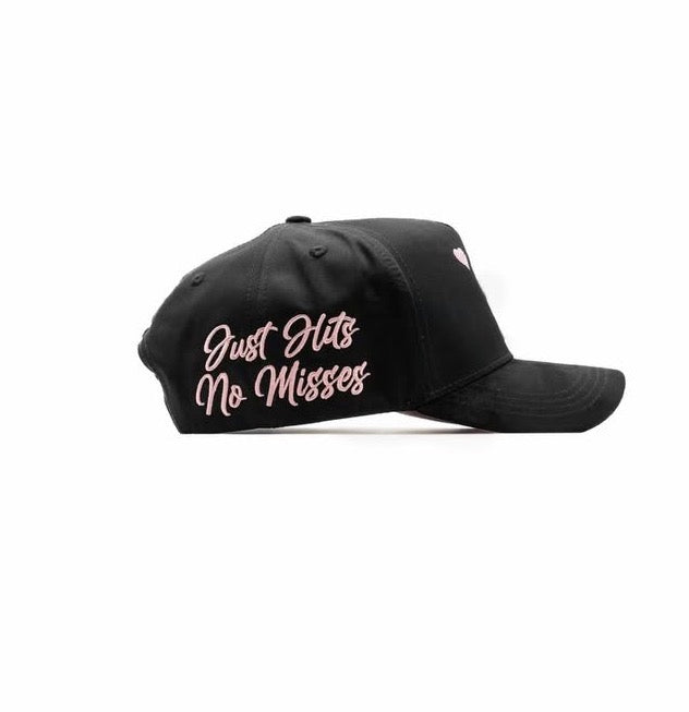 LS 'Pink October' Hat- Black