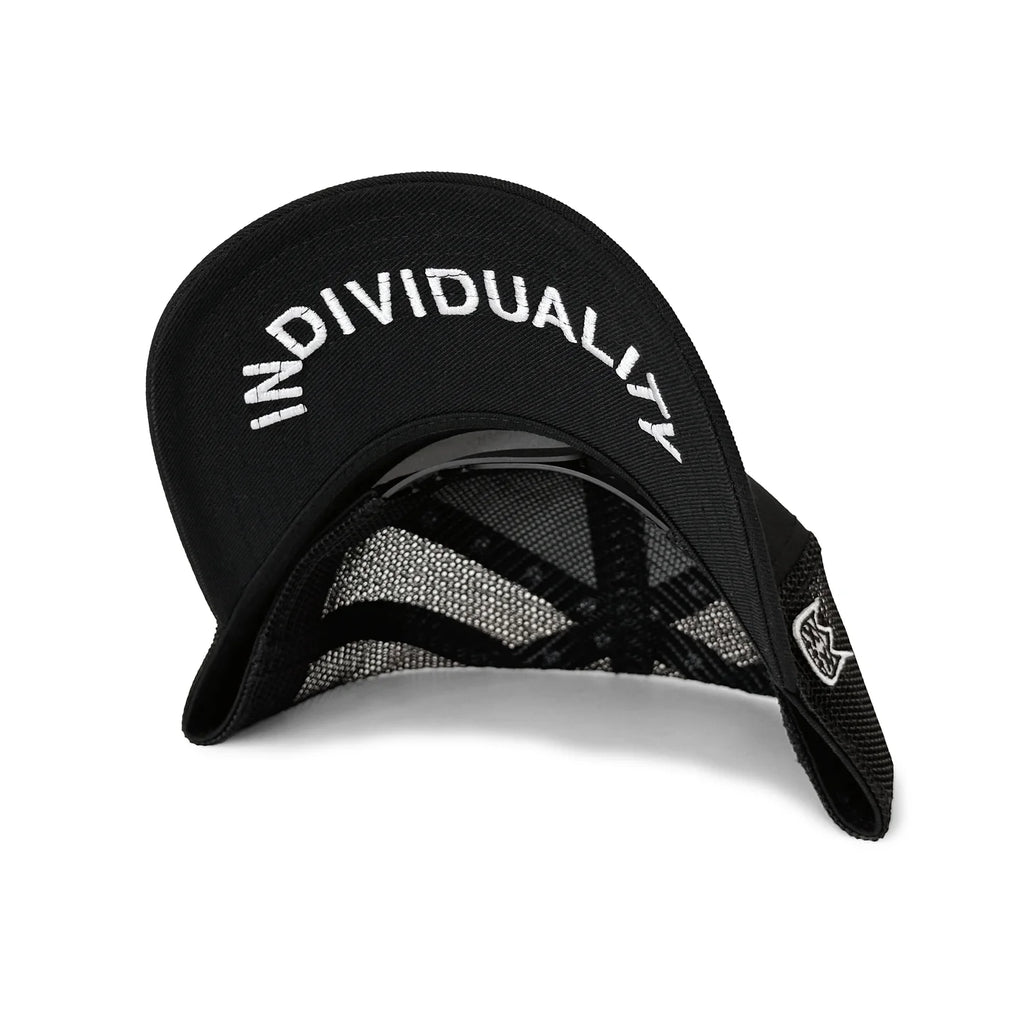Cult Crystal Logo Mesh Back Trucker Hat- Black