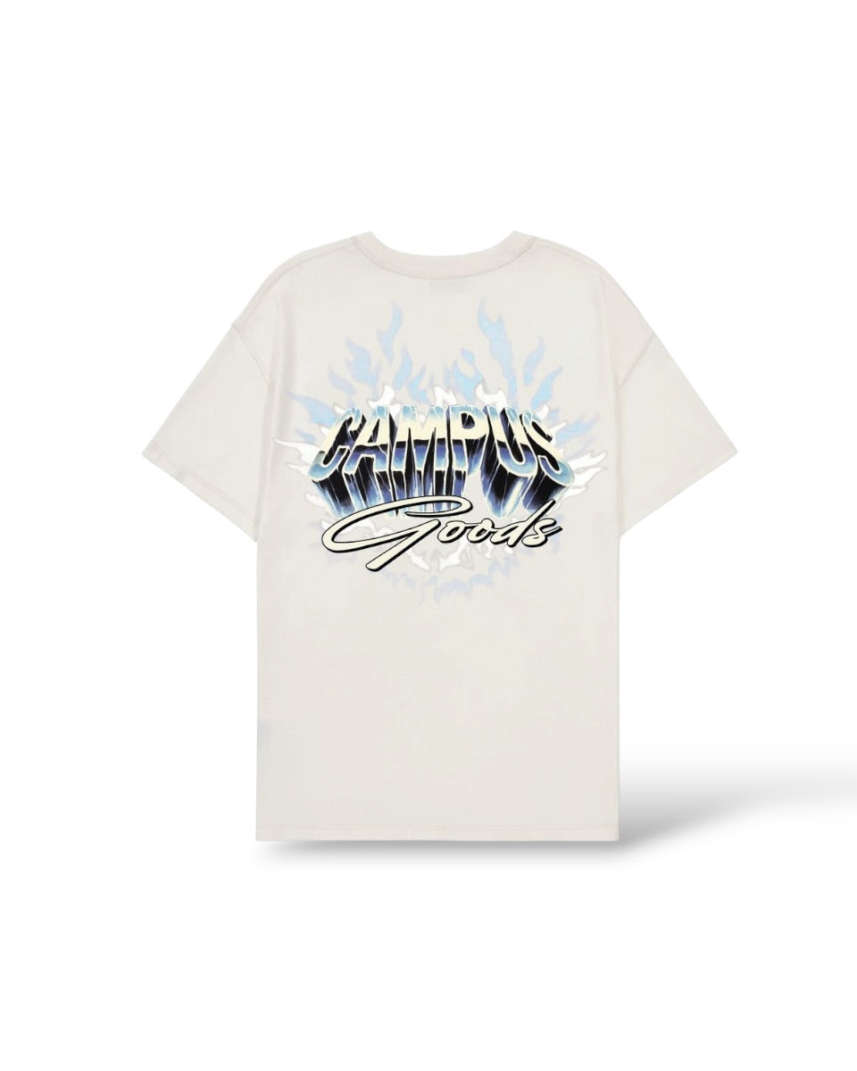 Campus 'Faith' T-Shirt- Cream