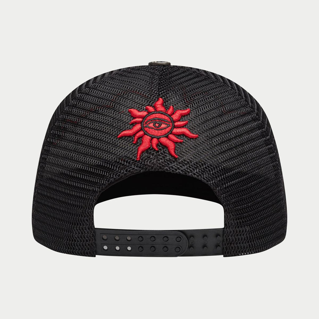 Godspeed Neo Trucker Hat- Black/Yellow/Red