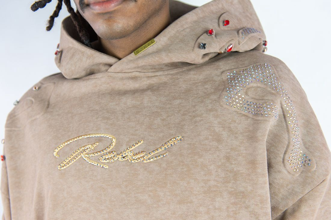 Rebel ‘Framework’ Hoodie- Brown