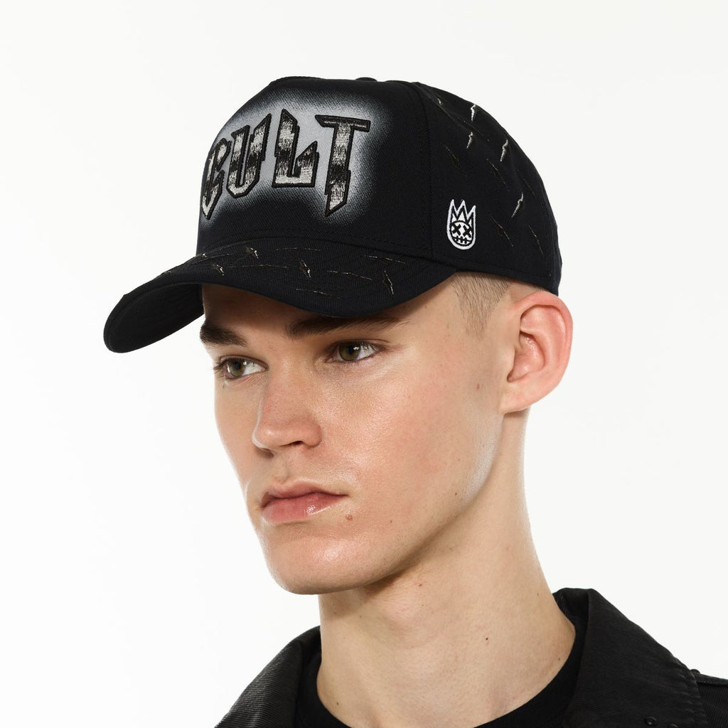 Cult Logo Mesh Back Trucker Hat 'Instruments'- Black